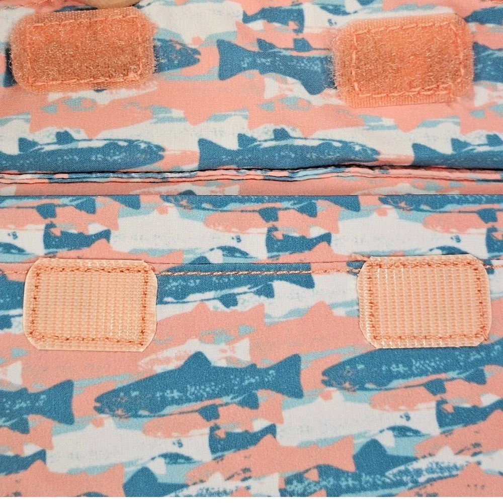 Southern Tide Fish Print Swim Trunks Size XL Niagara Blue Pink Board Shorts New